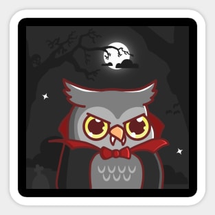 Vampire Owl Sticker